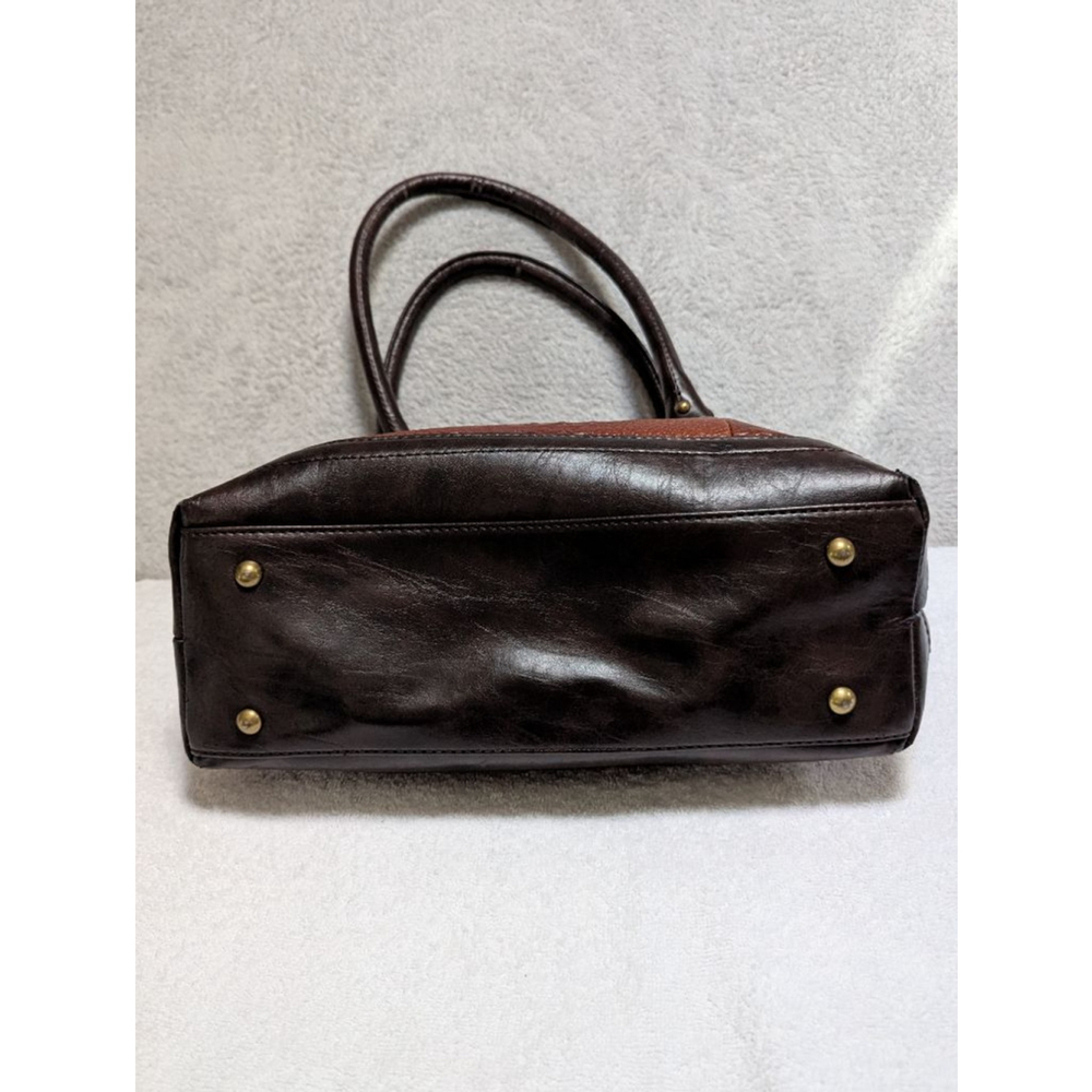 Women's Tignanello Brown Croc Embossed Satchel One Size Handbag Purse - Picture 8 of 16
